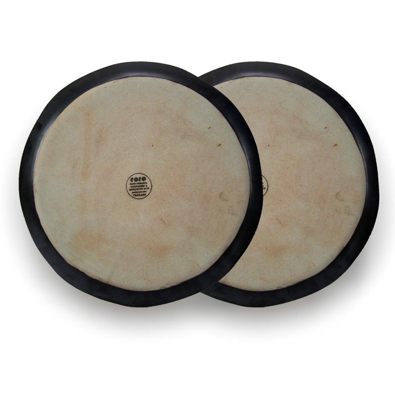 roro 10.5-Inch Handmade Ceramic Stoneware Dinner Plates in Matte Black (Set of 2) â€“ Natural Unglazed Underside, Restaurant Grade, Microwave, Oven & Dishwasher Safe - Image 4